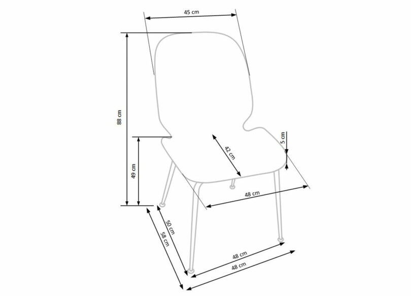 Dimensions de la chaise