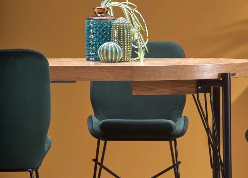 Zoom table de repas ronde extensible