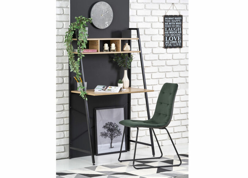 bureau blanc pas cher avec étagère