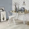 console bureau moderne blanc et bois