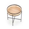 table d'appoint ronde en rotin