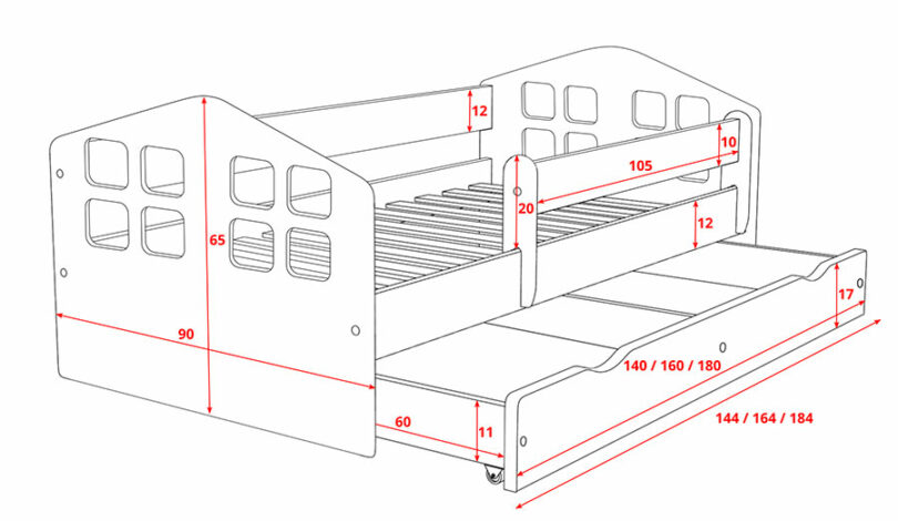 dimensions du lit pour enfant pas cher