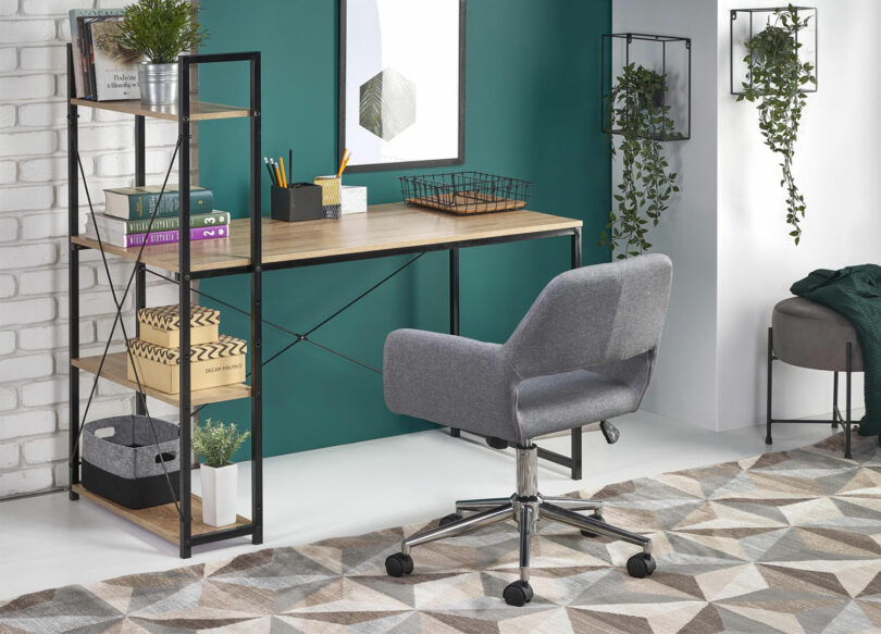 bureau noir style industriel pas cher