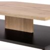 détail de la table basse pas cher noir et décor bois