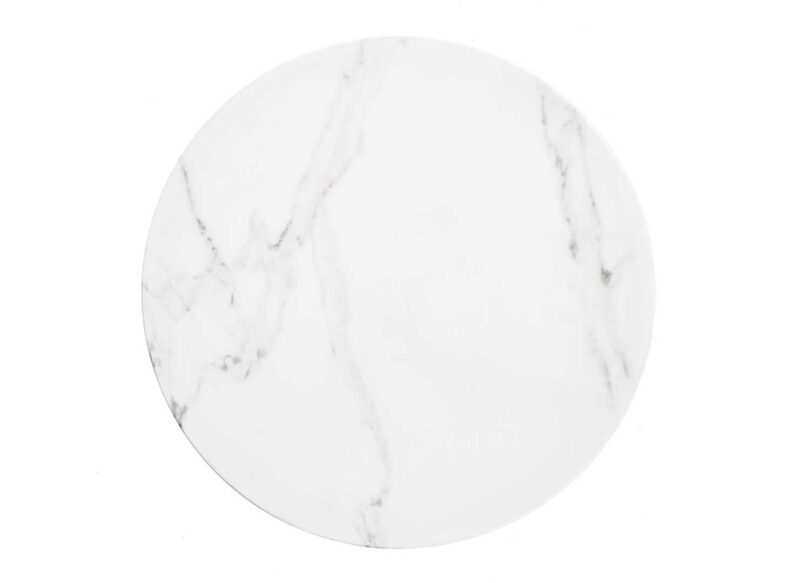 plateau effet marbre blanc