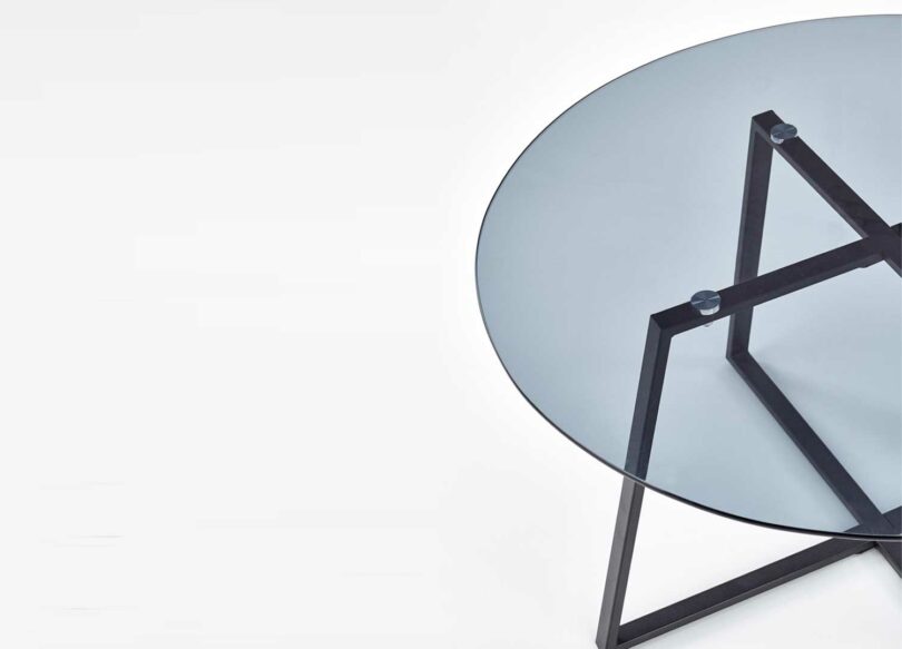 plateau de la table basse en verre pas cher et moderne