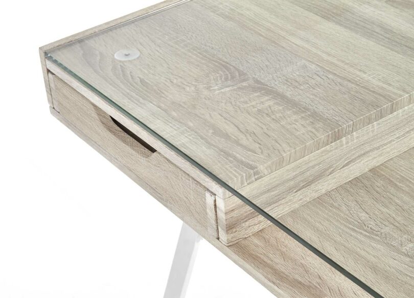 plateau du bureau en verre moderne