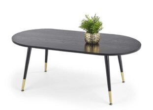 table basse rétro avec pied doré