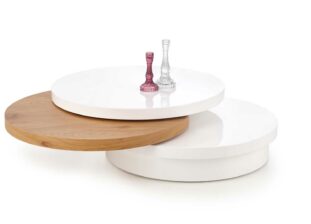 table ronde moderne avec plateau pivotants