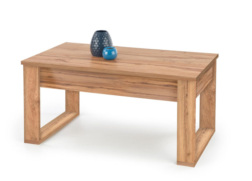 table basse pas cher décor chêne wotan