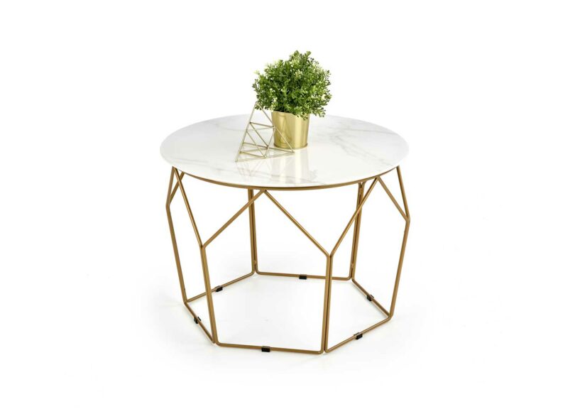 table d'appoint moderne effet marbre
