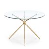 table de repas ronde en verre design