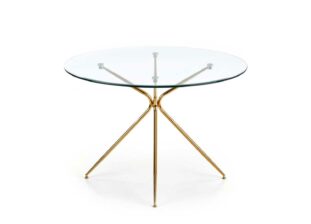 table de repas ronde en verre design