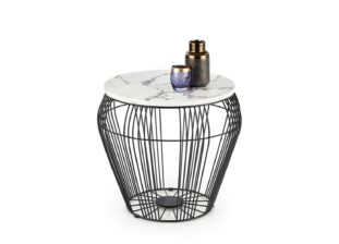table d'appoint moderne effet marbre
