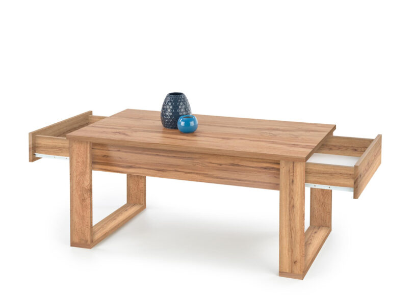 table basse pas cher décor chêne wotan