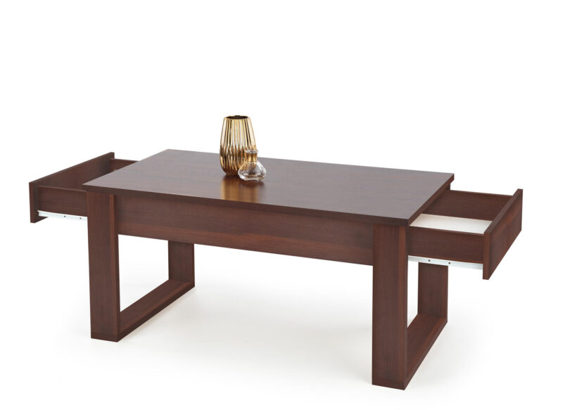 table basse pas cher décor noyer