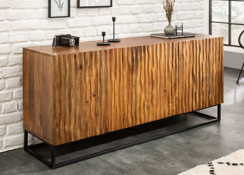 Meuble buffet en bois de Manguier naturel