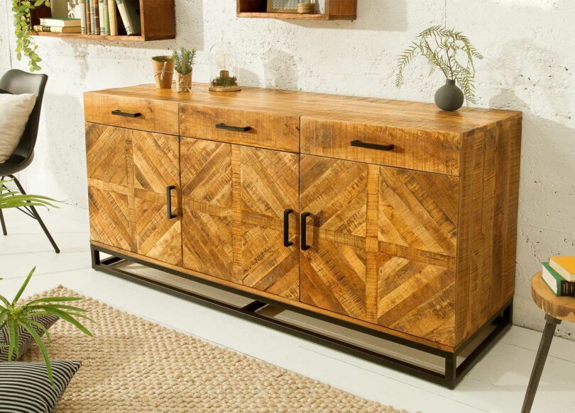Buffet 3 portes en bois massif