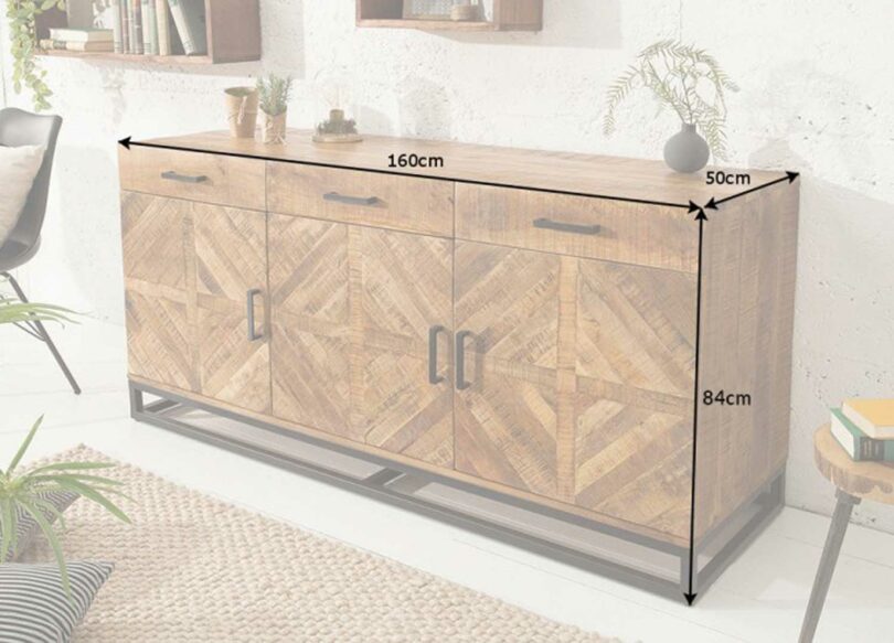 Dimensions du meuble buffet en bois