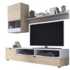 Ensemble de meuble de salon en bois et blanc moderne - Blanc