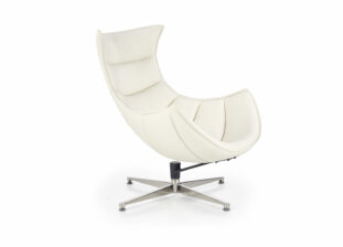 Chaise détente en simili cuir blanc