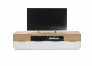 Meuble TV laqué blanc design