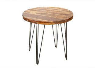 Table de repas ronde naturelle