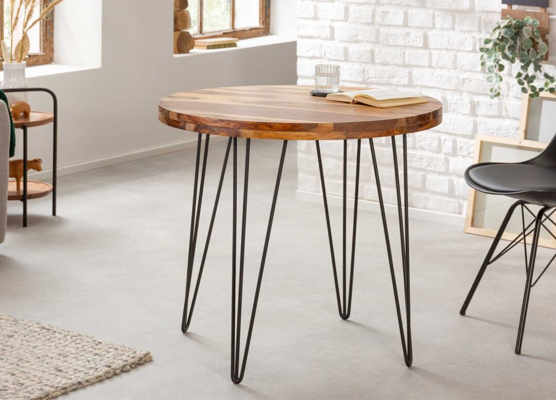 Table de repas ronde naturelle
