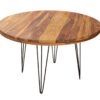 Table à manger en bois de Sesham ronde