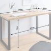 Dimensions du bureau en bois et métal