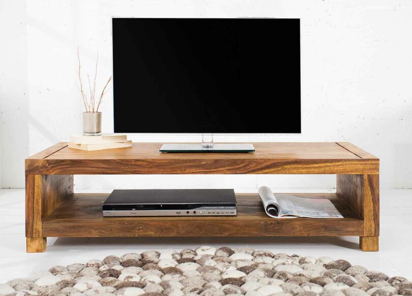 banc tv en bois de shesham