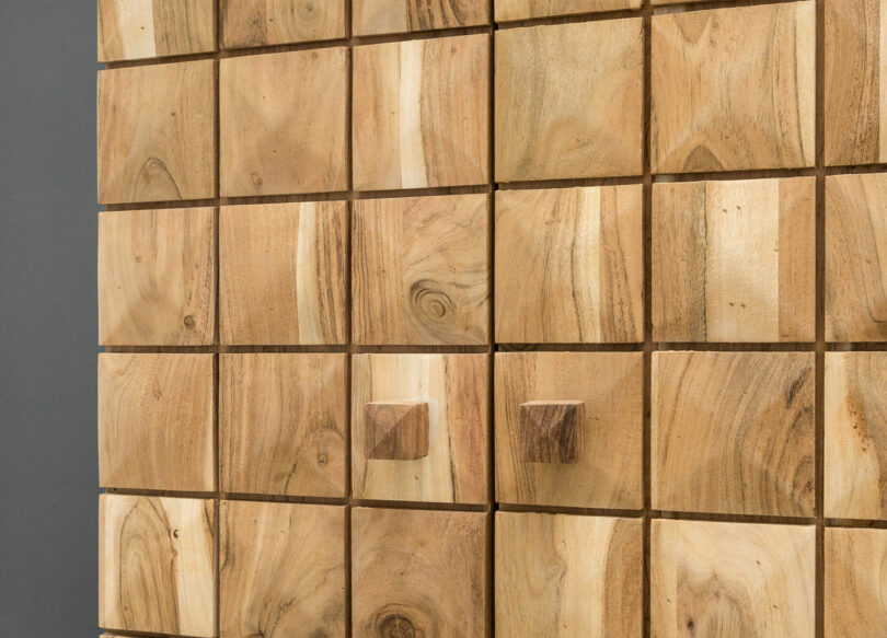 façade effet 3D bar en bois d'acacia massif