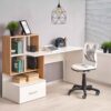 bureau de chambre pour enfant pas cher blanc et bois - Blanc