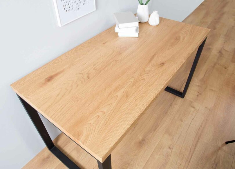 bureau 120 cm bois et noir