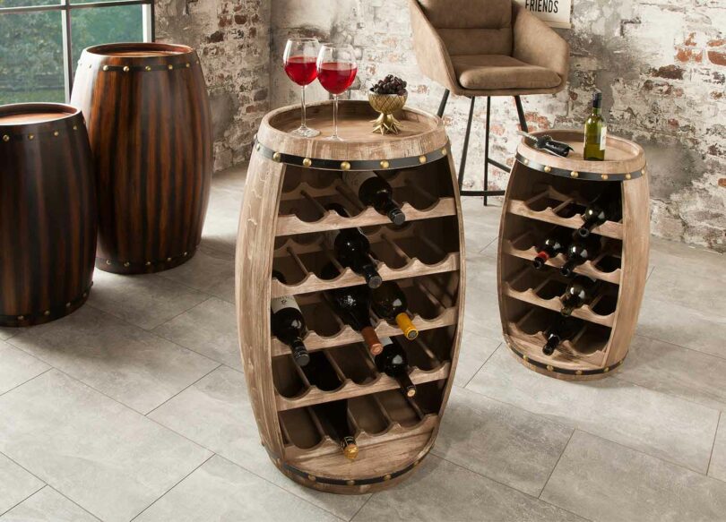 cave à vin en bois de sapin