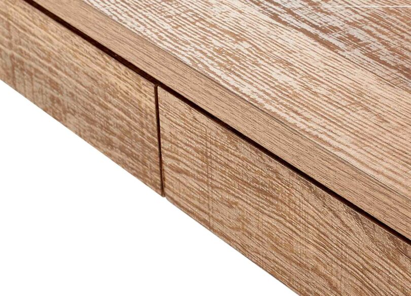 finition plateau et tiroirs de la table basse