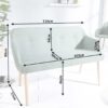 dimensions banc style scandinave vert pastel