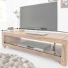 dimensions banc tv en bois massif