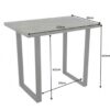 dimensions table de bar 120 cm