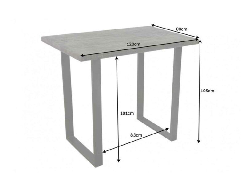 dimensions table de bar 120 cm