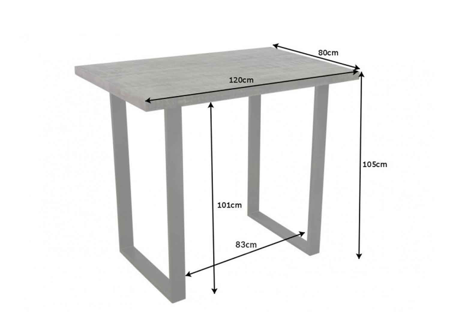 dimensions table de bar 120 cm