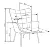 dimensions fauteuil moderne