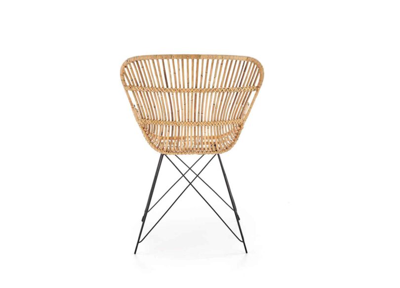 chaise de salon en rotin naturel
