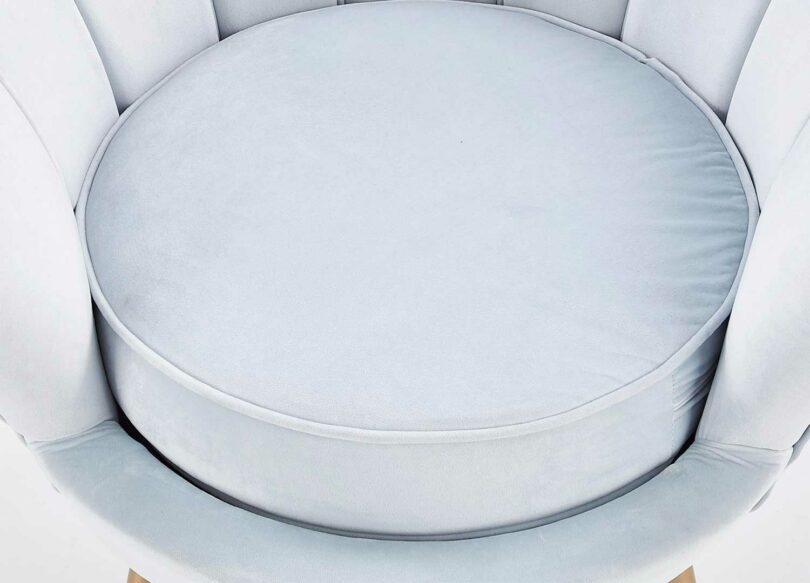 qualité et détail du fauteuil en forme de coquillage