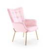 fauteuil relaxe moderne rose et doré - Rose