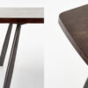 finition table de repas 180 cm décor noyer foncé