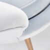 qualité et détail du fauteuil en forme de coquillage
