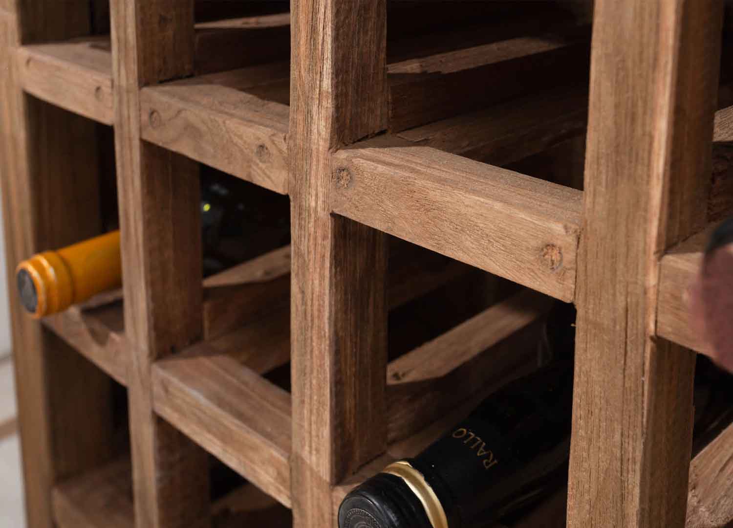 Casier à bouteilles de vin en bois