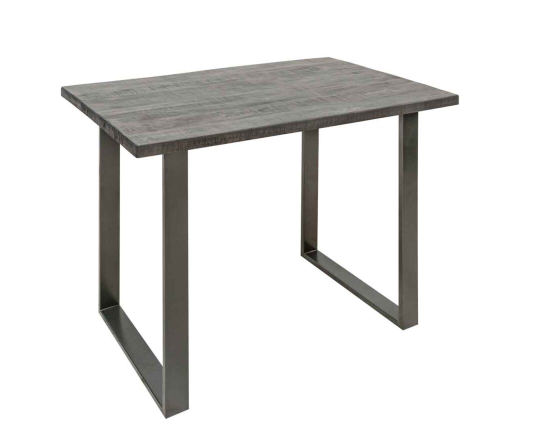 table de bar 120 cm en bois de manguier grisé