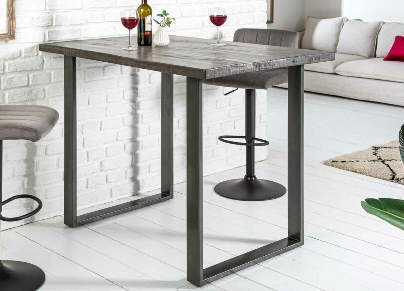 table de bar 120 cm en bois massif